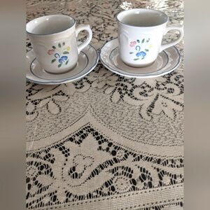 Vintage Mug Set Farmhouse Cottage Core Decor Collectible Serveware Gift Floral